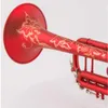 Nieuwe collectie Bb-trompet Hoge kwaliteit rood-blauwe scrub-trompet Messing muziekinstrumenten Composiettype trompet