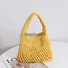 Totes Beac Crocet andbag for Women Girls Summer Straw Rope ollow Out and Woven Bag Womens Kniing PursesH24218