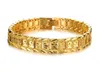 Braccialetti rigidi per donna Uomo Bracciale pieno in oro giallo 18 carati Bracciale con catena per orologio solido Braccialetti con ciondoli in oro da 83 pollici KKA18462139730