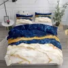 Sängkläder set Abstract Fluid Marble Stone Däcke Cover Set King Queen Double Twin Single Size Bed Linen Set T240218