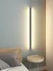 Wall Lamp Nordic Led Long Strip Black Bedside Lights Living Room Minimalist White Background Light Bedroom Decoration