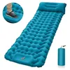 Coussin de couchage extérieur Camping matelas gonflable avec oreillers tapis de voyage lit pliant coussin d'air ultraléger randonnée Trekking 240306