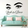 Lash Brow Wall Decal Eyelash Extension Beauty Salon Decoration Make Up Room Wall Stickers Art Cosmetic Art Poster LL300 201201198W