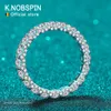 Knobspin 25ct D couleur bague pour femme bijoux de mariage avec GRA 925 argent Sterling plaqué 18 k or blanc alliance 240122