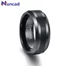 Cały 8 mm Węglowodan Tungsten Black Wedding Betpagement Pasmed Center Men039s pierścień fazowy krawędź komfortowy rozmiar 718746386