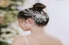 Trixy h254 strass casamento headpiece grampos de cabelo videira strass floral noiva acessórios para o cabelo nupcial jóias1429475