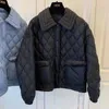 Vrouwen Trenchcoats 2024 Herfst Winter Vrouwelijke Revers Diamant Geruit Licht Dunne Korte Katoenen Jas Vrouwen Verdikte Warme Vest