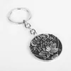 Keychains 1st Wicca Lotus Eyes Moon Pendant Key Chain Prettigiest Women Mandala Flower Keyring Fas Meditation Yoga Jewelry