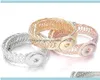 Bangles Banles Rose Gold Snap Bracelets Bransoletki Metal Button Charms Bransoletka biżuterii dla kobiet ZE0521 Drop dostawa 2021 E2ZRA7629004