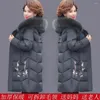 Casacos de trincheira femininos inverno para baixo roupas de algodão jaqueta de comprimento médio mulheres grande gola de pele cor sólida casaco abrigos mujer invierno sobretudo