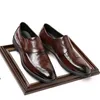 Golden Sapling Zapatos de negocios para hombres Mocasines formales Vestido Oxfords Zapato de boda para hombre Calzado de cuero de moda Elegante plano masculino 240202