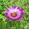 Autres fournitures d'oiseaux Bol de bain d'oiseaux avec plateau d'alimentation amovible en forme de fleur pour patio extérieur