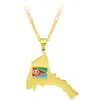 Golrn Eritrean Map Hip Hop Gold Oil Drop Necklace0123453823776