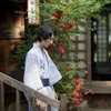 Vêtements ethniques Hommes Japonais Traditionnel Kimono Coton Lin Stripe Peignoir Mâle Yukata Robe Costumes Samouraï