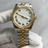 Relógio de luxo relógios de grife de alta qualidade 36/31mm moda ladys relógio mecânico automático relógio de ouro banda diamante aço inoxidável mãe do casal com caixa