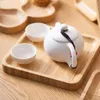 Assiettes plateau à collation pratique large ouverture thé en bambou rangement nettoyable roulement solide décor de cuisine