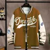 Herrjackor Spring och Autumn Coat Mens Jacket Baseball Suit Trend Stiliga First Senior High School Coat Plus Velvet T240217