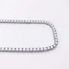 2024 Bestförsäljande hiphop iced ut smycken 9K 10K 14k Real Gold Moissanite Diamond Tennis Chain Fine Necklace