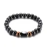 Pulsera con cuentas de hematita con imán negro de 8mm, pulsera saludable para hombre, joyería personalizada, banda elástica con cuentas 4227407