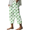 Женские брюки, льняные капри для женщин, летние повседневные широкие брюки с цветочным принтом