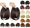 8 polegadas frente curta franja pura clipe em bang franja extensões de cabelo em linha reta sintético natural extensão do cabelo humano bangs7427594