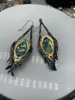 Stud Earrings European And American Fashion Retro Creative Design Black Feather Series Jewelry For Woman 2024 Trend