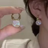 Pendientes de aro 1 par de perlas de imitación para regalo de mujer exquisito pendiente colgante geométrico Irregular de moda joyería de boda