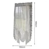 Rideau en dentelle, bonne perméabilité à l'air, protection solaire, doux, anti-poussière, décoratif, Polyester blanc, Floral, transparent, fournitures pour la maison