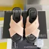 designer slides chaneles heels sandals Wind Cross Bread Slippers Summer Type Shit Stepping Cool Comfortable Casual Shoes Women 9VB9