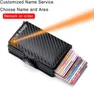 Clips Graben Rfid Carbon Fiber Leather Men Money Bag Small Mini Cardholder Portomon Men039s Wales Pocket Portfolio1835553