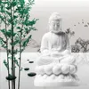 Dekorativa figurer Boutique White Marble Buddha Statue Sakyamuni Apotekare Amitabha Hem och bildekoration Stone