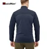 MAGCOMSEN Men's Tactical Tshirts Long Sleeve Crewneck Working Hiking Fishing Shirts with 14 Zipper Front 240129