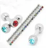 Boucles d'oreilles en acier inoxydable, mélange de 10 couleurs, bijoux de perçage pour le corps, bijou unique, hélice tragus, Ring6819951, 100 pièces, vente en gros