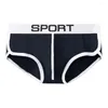 Underpants Men Cotton Skin-friendly Sport Fitness Panties Bulge Pouch Sexy Briefs Trunks Breathable Sweat Underwear Lingerie