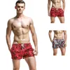 Męskie spodenki Boho Vintage Floral Print Swimming Trunks Double Pocket Board Summer Hawaiian Surfing