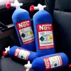 NOS bouteille d'oxyde nitreux jouets en peluche oreiller en peluche doux Turbo JDM coussin cadeaux décor de voiture appui-tête dossier siège cou 240130