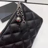 coin Purse designer Wallet Female Fashion Caviar leather Lady Clutch Wallets Snap Interior Zipper Pocket Women Luxurys Purses