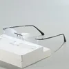 Sonnenbrille Ultraleicht Unisex Kurzsichtbrille Männer Myopie Klein Quadratisch Rahmenlos Anti-Blau Nahe