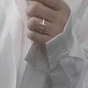 2024 Designer Ring Double Ring 925 Serling Silver Plaed 18K Rose Gold Opening Inlaid med Diamond Half Wedding Anniversary for Women Gift med Boxq2