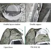 Camouflage Ijsvissen Tent Voor 1 Persoon Anti-muggen Regenbestendig Zonnebrandcrème Dubbele Deuren 2 Ramen Pop Up Snel Open 150*150*190Cm 240126