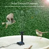 Dekoracje ogrodowe DIY Solar Panel Fountain 1,5/2,5W Wstawienie naziemnej do kąpieli dla ptaków