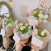 Dekorative Blumen 10 Stück Tulpe Künstliche Blume PU Real Touch Tulpen Blumenstrauß für Hochzeit Home Decor Fake Pflanze Ostern Party Valentinstag Geschenk