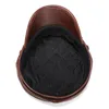 Luxury Brand Hat Women Men Military Caps Black Real Leather studentsr Hats Flat Female Adjustable Autumn Winter Captain 240130