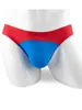 Underpants Sexy Men's Bulge Pouch Underwear Ice Silk Men Udnerpants Patchwork Low Rise Convex Briefs Traceless Sissy Gay Panties