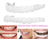 Upper/Lower Cosmetic Denture Polyethylene Grills Fake Tooth Cover Simulation Teeth Whitening Dental Brace Oral Care Beauty Snap on 2062713