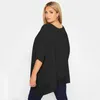 Plus size solto batwing manga elegante verão capa blusa feminina 3/4 manga casual trabalho escritório túnica topos roupas tamanho grande 7xl 240130