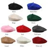 Berets 1 Pcs Inverno Mulheres Lã Estilo Artista Francês Chapéu Quente Retro Plain Beret Cor Sólida Elegante Senhora Todos Combinados Outono Caps