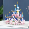 Blocos de fantasia castelo blocos de construção menina princesa brinquedo quebra-cabeça infantil de alta dificuldade