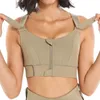 Reggiseni sportivi da donna Collant Crop Top Gilet da yoga Cerniera frontale Taglie forti Cintura regolabile Antiurto Palestra Fitness Reggiseno atletico 240130