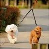 Dog Collars Leashes Double Nylon Walking Couple Puppy 2 Way Collar Leash Pet Traction Lead Rope Belt Drop Delivery Home Garden Supp Dhmuy